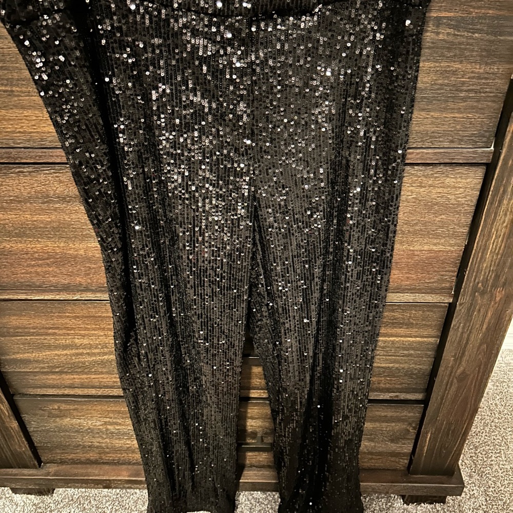 Loft Brand Black Sequin Pants